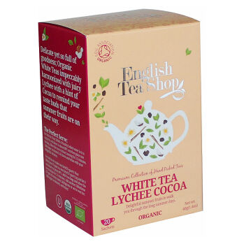ENGLISH TEA SHOP biely čaj s lychee a kakaom 20 sáčkov