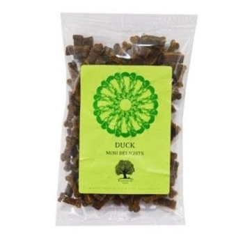ESSENTIAL Mini Delights duck maškrta pre psov 100 g