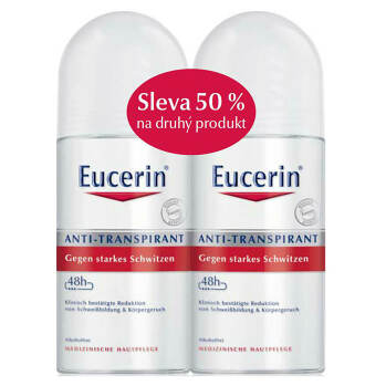 EUCERIN DEO Guľôčkový antiperspirant Duopack 2x50 ml