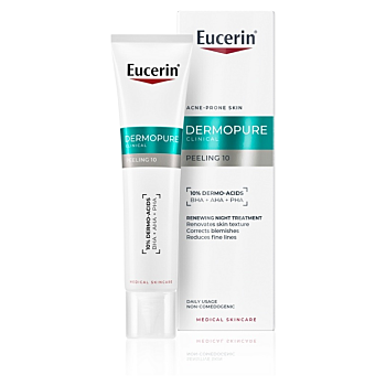 EUCERIN DermoPure CLINICAL 10% peeling, 40ml (Dermokozmetika čistenie pleti) - Regeneračné, Upokojujúci, Čistiace