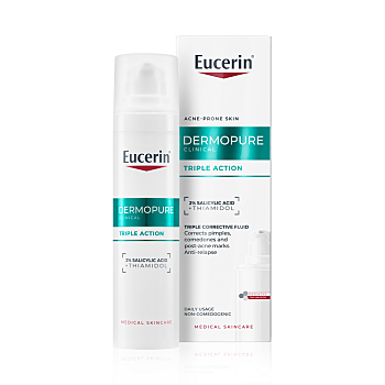 EUCERIN DermoPure CLINICAL Fluid s trojitým účinkem, 40ml (Dermokozmetika čistenie pleti) - Čistiace