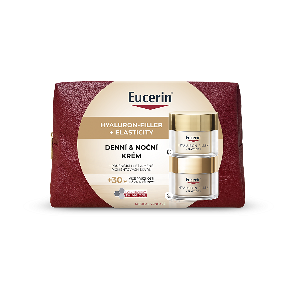 Eucerin Hyaluron-Filler + Elasticity Vianočná darčeková kazeta 50 ml denný krém + 50 ml nočný krém kúpite na Mojalekaren.sk