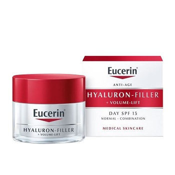 EUCERIN Hyaluron-Filler + Volume-Lift Denný krém SPF 15 50 ml (Dermokozmetika pleťové krémy) - Dermokozmetika, Denné