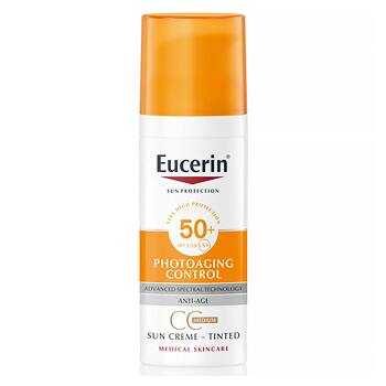 EUCERIN Sun CC krém na opaľovanie SPF 50+ stredne tmavý 50 ml