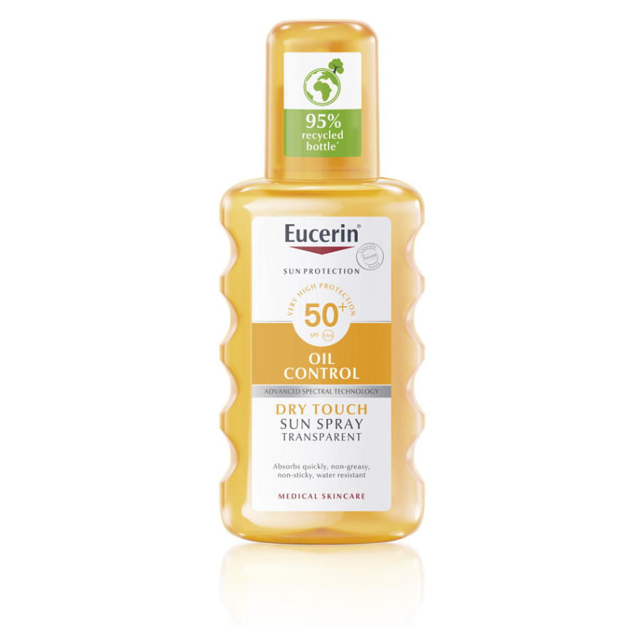 EUCERIN Dry Touch Oil Control transparentný sprej SPF 50 200 ml