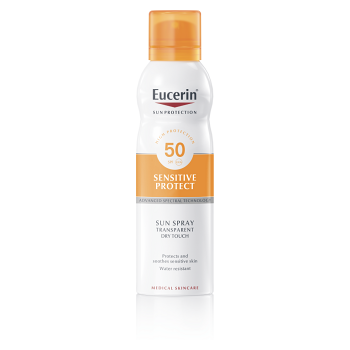 EUCERIN Sun Dry Touche Transparentný sprej na opaľovanie SPF 50 200 ml