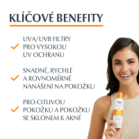 EUCERIN Sun Dry Touche Transparentný sprej na opaľovanie SPF 50 200 ml
