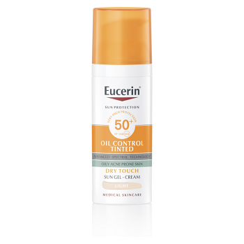 EUCERIN Sun Oil Control tónovaný gél na tvár SPF50+ Light 50 ml (Dermokozmetika opaľovacie krémy) - Tónovacie, Dermokozmetika