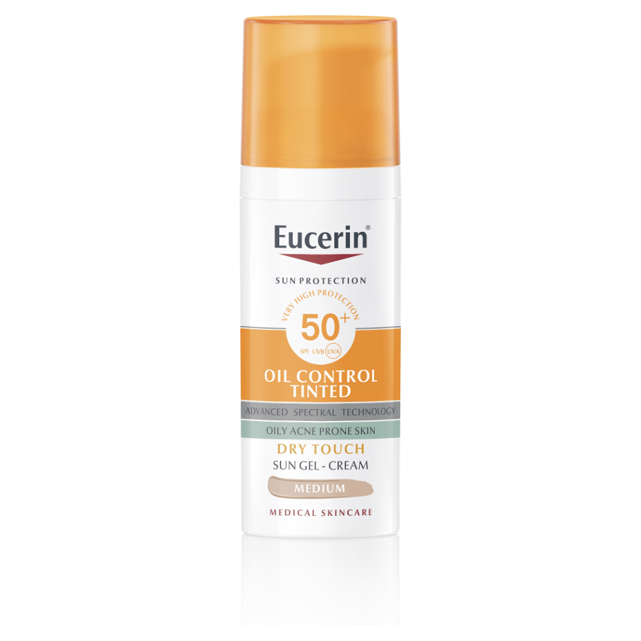EUCERIN Sun Oil Control tónovaný gél na tvár SPF50+ Medium 50 ml kúpite na Mojalekaren.sk