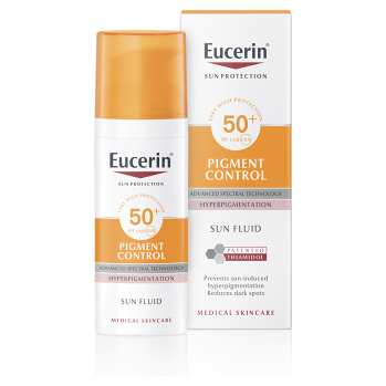 EUCERIN Sun Pigment Control Emulzia na opaľovanie SPF 50+ 50 ml (Dermokozmetika opaľovacie krémy) - Dermokozmetika