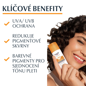 EUCERIN Sun Pigment Control tónovacia emulzia SPF50+ Light 50 ml (Dermokozmetika opaľovacie krémy) - Dermokozmetika - obrázok 2/4