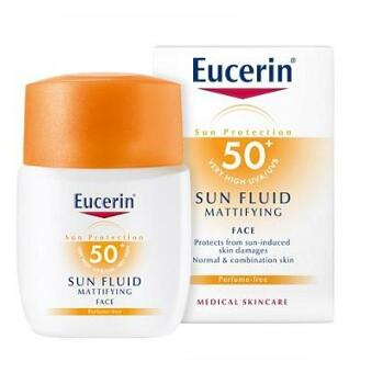 EUCERIN SUN Zmatňujúca emulzia SPF 50+ na opaľovanie na tvár 50 ml