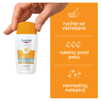 EUCERIN Sun Hydro Protect Fluid na opaľovanie str. tmavý SPF 50+ 50 ml
