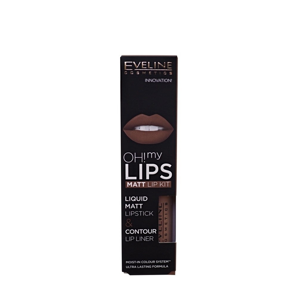 EVELINE OH my lips Lesk + kontúrovacia ceruzka 08 Lovely rose