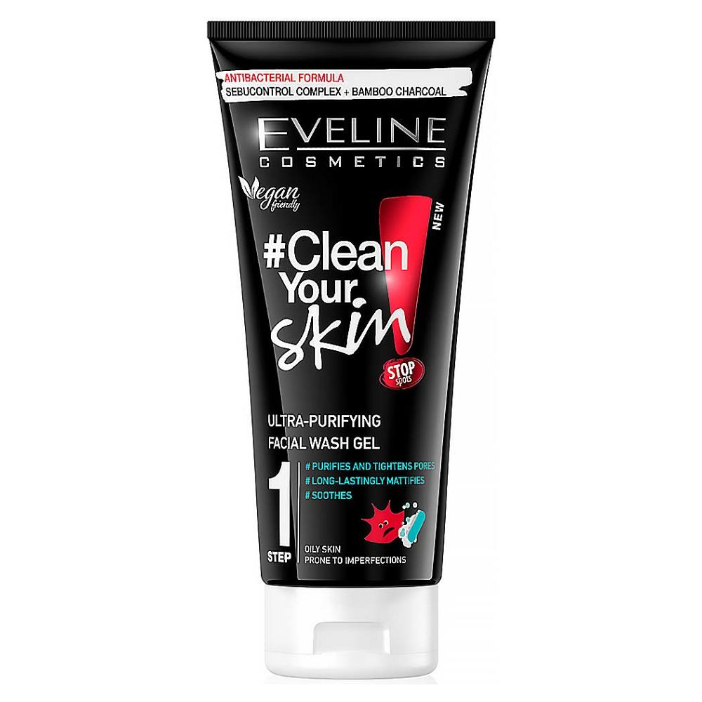 E-shop EVELINE Pure Control - umývací gél pre hĺbkové čistenie pleti 200 ml