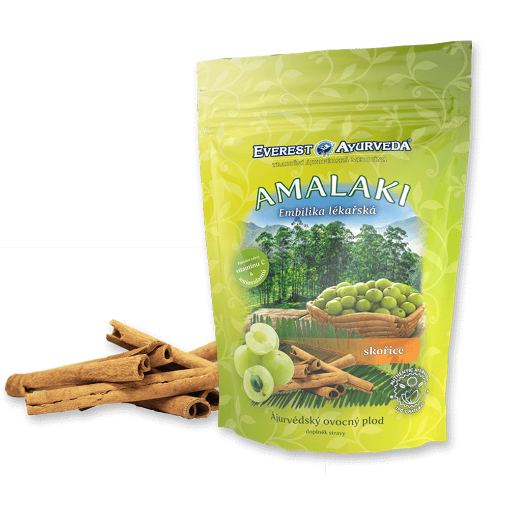 EVEREST AYURVEDA Amalaki plod škorica imunita & srdce a cievy sušené ovocie 100 g