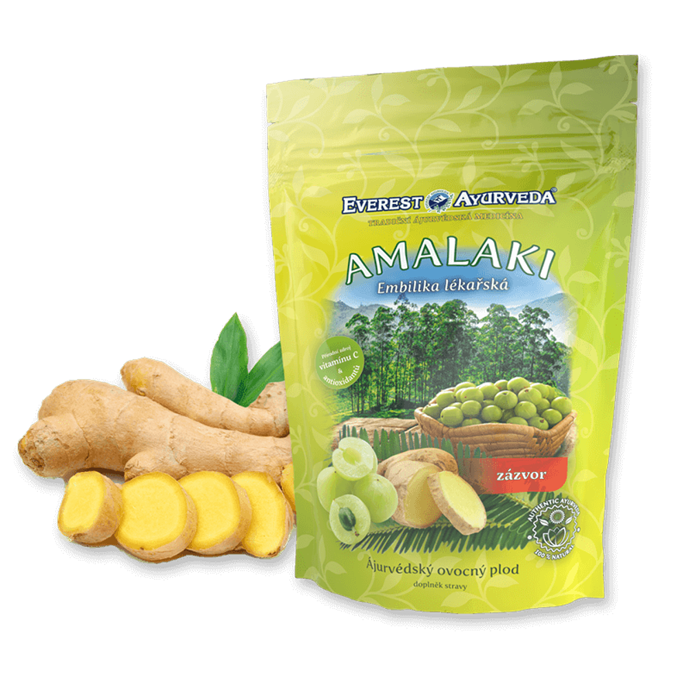 EVEREST AYURVEDA Amalaki plod zázvor imunita a dýchacie cesty sušené ovocie 100 g