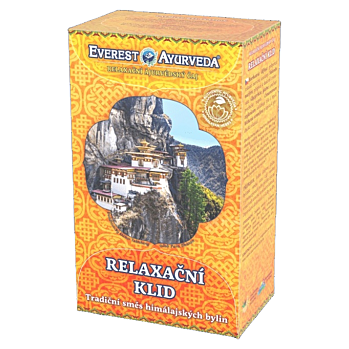 EVEREST AYURVEDA Relaxačný pokoj podporuje uvoľnenie a relaxáciu sypaný čaj 100 g (Ajurvédske)