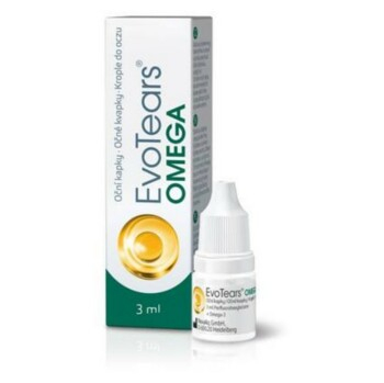 EVOTEARS Omega očné kvapky 3 ml (Kvapky do očí) - Pre oči a očnú optiku, Upokojujúci