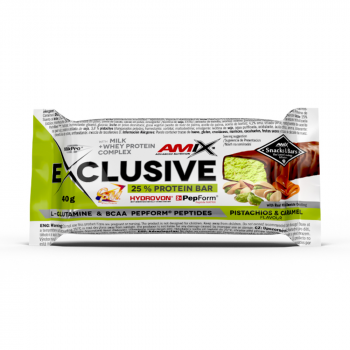AMIX Exclusive protein bar pistácie a karamel 40 g