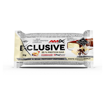 AMIX Exclusive protein bar biela čokoláda a kokos 40 g
