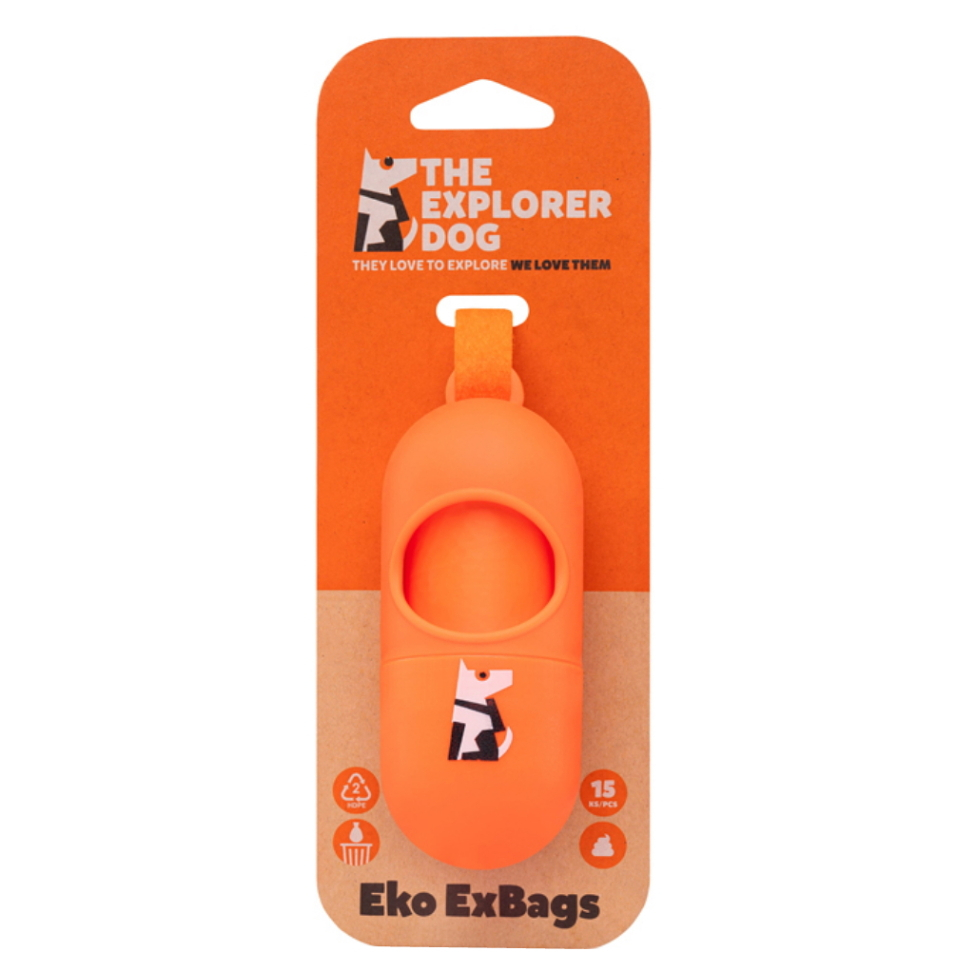 E-shop EXPLORER DOG Zásobník s 1 rolkou 15 ks vrecúšok