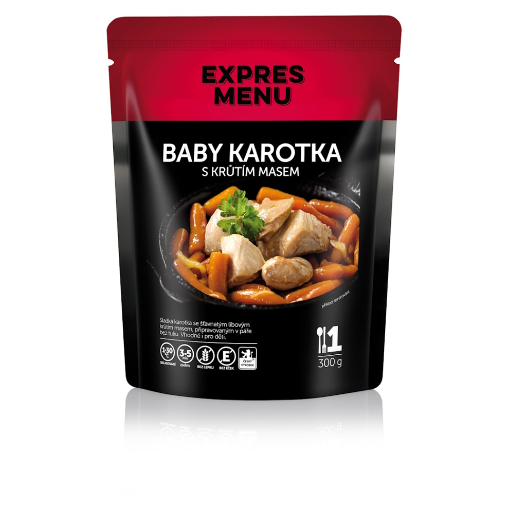 E-shop EXPRES MENU Baby karotka s morčacím mäsom bez lepku 1 porcia