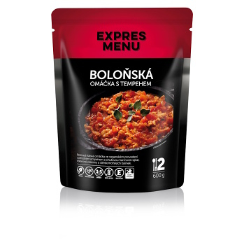 EXPRES MENU Bolonská omáčka s tempehom 600 g (Bezlepkové hotové jedlá a polievky) - Slané