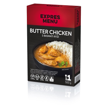 EXPRES MENU Butter chicken s basmati ryžou 500 g (Bezlepkové hotové jedlá a polievky) - Slané