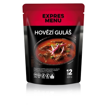 EXPRES MENU Hovädzí guláš bez lepku 2 porcie (Bezlepkové hotové jedlá a polievky) - Slané