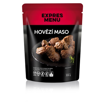 EXPRES MENU Hovädzie mäso bez lepku 300 g (Bezlepkové hotové jedlá a polievky) - Slané, Nízkosacharidové (Low Carb)