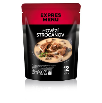 EXPRES MENU Hovädzí Stroganoff bez lepku 2 porcie (Bezlepkové hotové jedlá a polievky) - Slané