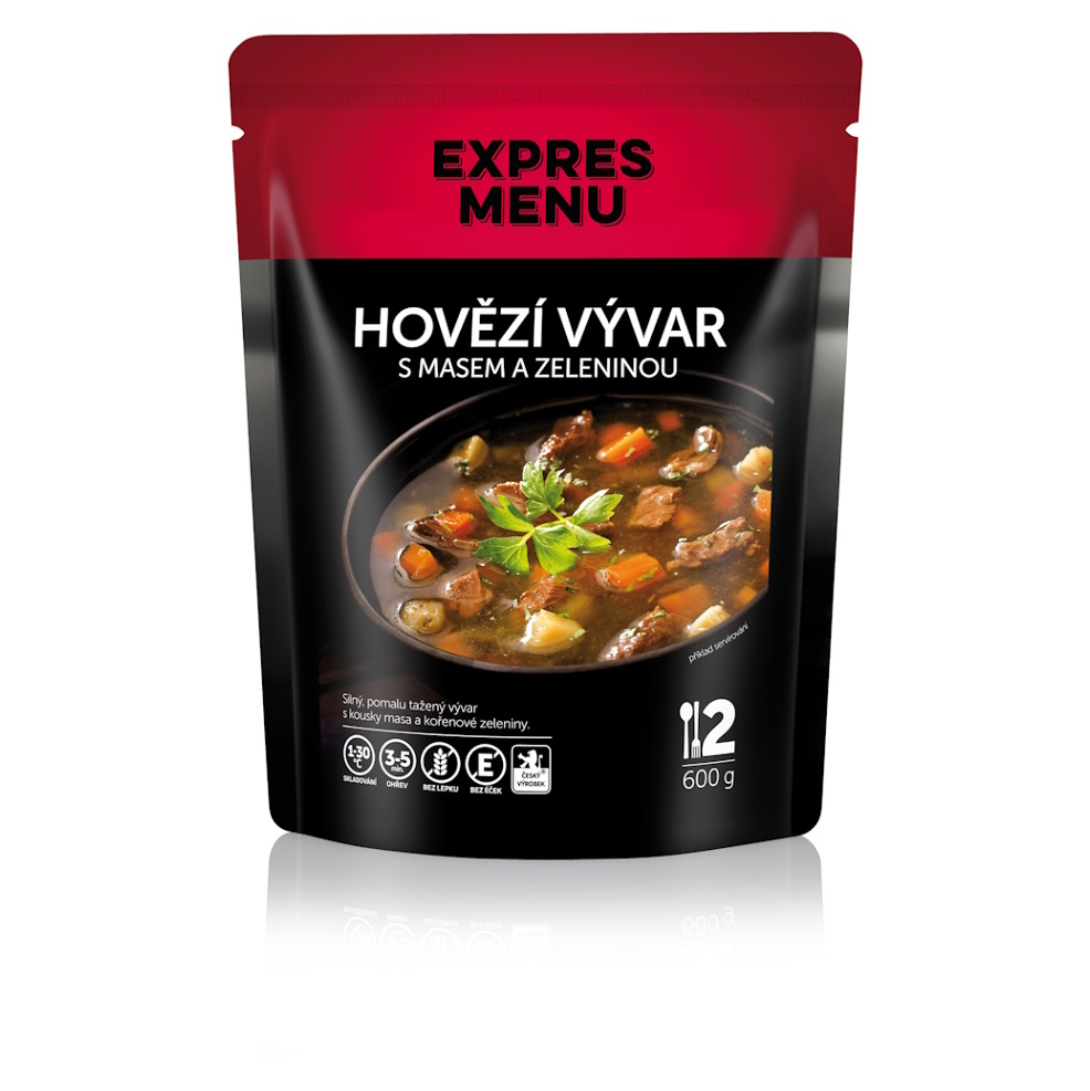 E-shop EXPRES MENU Hovädzí vývar so zeleninou 2 porcie