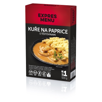 EXPRES MENU KM Kurča na paprike s cestovinami 1 porcia (Bezlepkové hotové jedlá a polievky) - Slané, Instantné