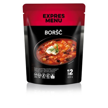 EXPRES MENU Polievka Boršč bez lepku 2 porcie (Bezlepkové hotové jedlá a polievky) - Slané, Instantné