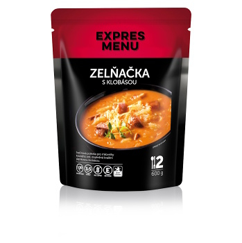 EXPRES MENU Kapustová polievka s klobásou bez lepku 2 porcie (Bezlepkové hotové jedlá a polievky) - Slané