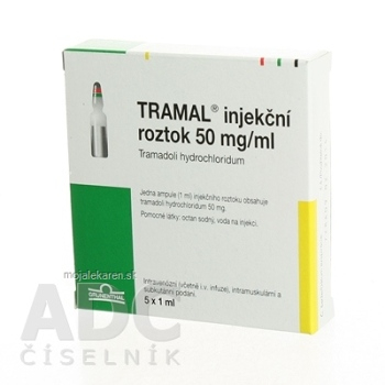 TRAMAL injekčný roztok 50 mg/ml sol inj (amp.skl.) 5x1 ml (Lieky na predpis)
