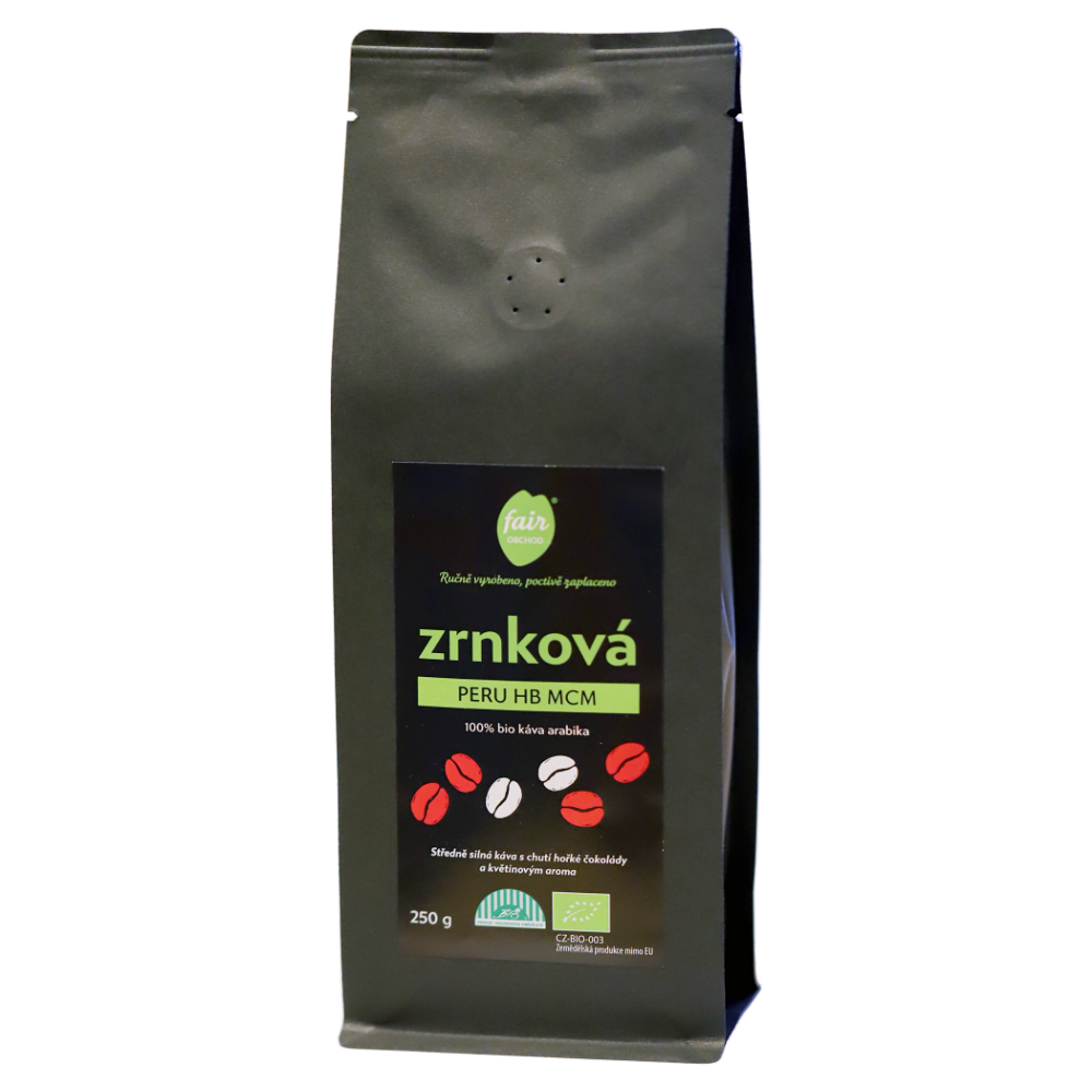 FAIROBCHOD Zrnková káva Peru HB MCM BIO 250 g