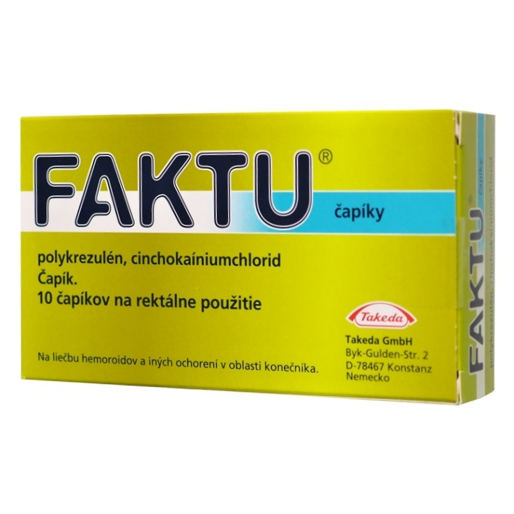 Faktu Faktu čapíky čapíky na hemoroidy 10 ks kúpite na Mojalekaren.sk