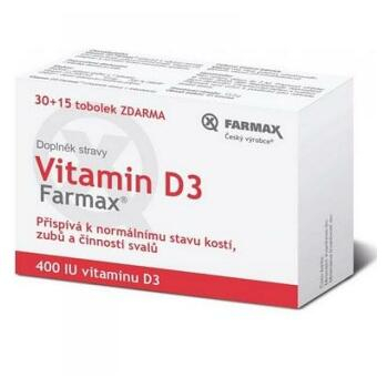 FARMAX Vitamín D3 30+15 toboliek ZADARMO