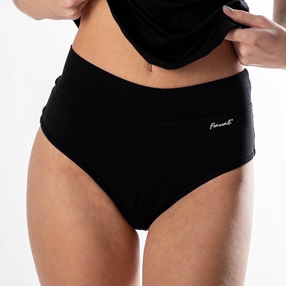 E-shop FAVAB Bambusové menštruačné a inkontinenčné nohavičky LINA čierne, Veľkosť: M