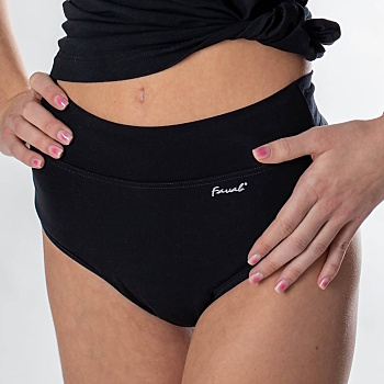 FAVAB Micromodalové menštruačné a inkontinenčné nohavičky LINA čierne, Veľkosť: M (Pratelné inkontinenční prádlo)