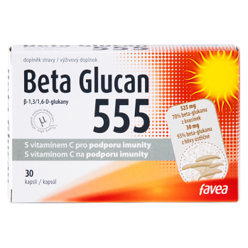 FAVEA Beta Glucan 555 s vitamínom C 30 kapsúl