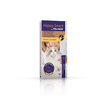 FELIWAY Happy snack s kuracím 6 kusov (Veterinárne výživové doplnky na nervovú sústavu pre mačky)