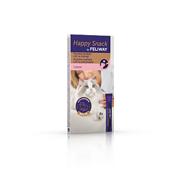 FELIWAY Happy snack s lososom 6 kusov (Veterinárne výživové doplnky na nervovú sústavu pre mačky)
