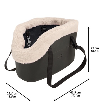 FERPLAST WithMe Winter cestovná taška na psa do 8 kg čierna 43x21x27 cm (Deky, pelechy a tašky pre psov) - obrázok 4/4