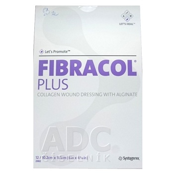 FIBRACOL PLUS kolagénový obväz s alginátom 10,2 cm x 22,2 cm 6 ks