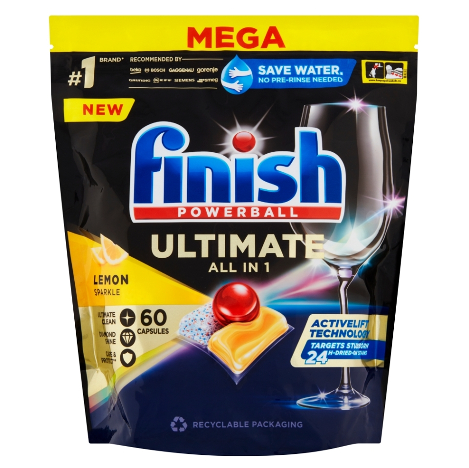 E-shop FINISH Ultimate All in 1 Kapsule do umývačky riadu Lemon Sparkle 60 ks