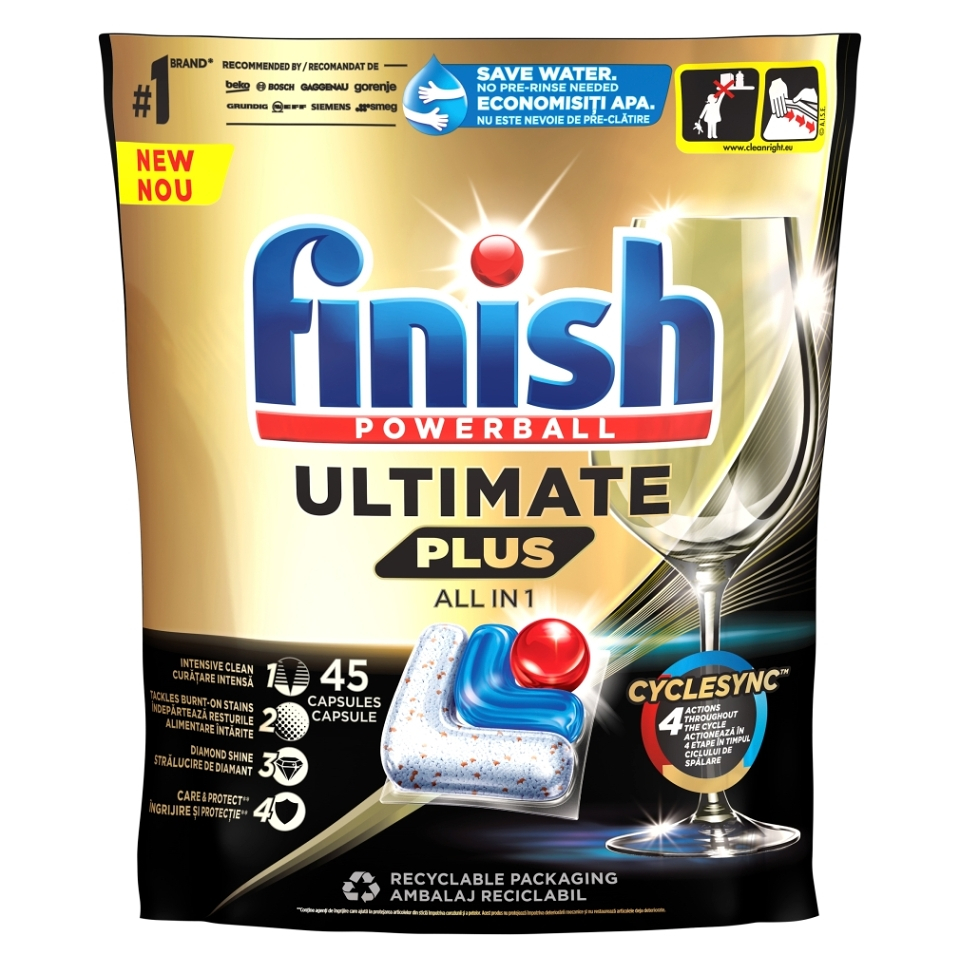 E-shop FINISH Ultimate Plus All in 1 Kapsule do umývačky riadu 45 ks