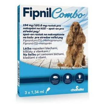 FIPNIL Combo 134/120,6 mg M Dog Spot-on 3x1,34 ml